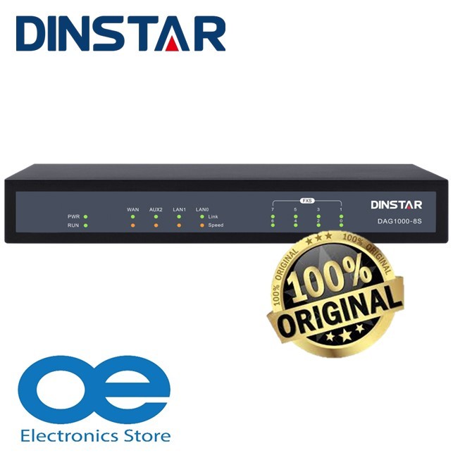 DINSTAR DAG1000-8S 8 x FXS Ports, Fax Over IP Fully Compatible SIP ...