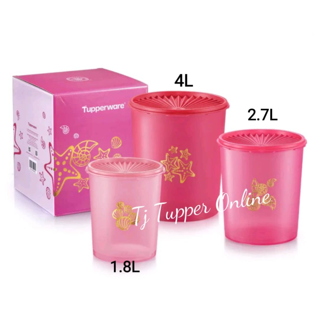 Tupperware Seashells Deco Canister set (1 PC / 2 PCS / 3 PCS) 1.8L / 2 ...