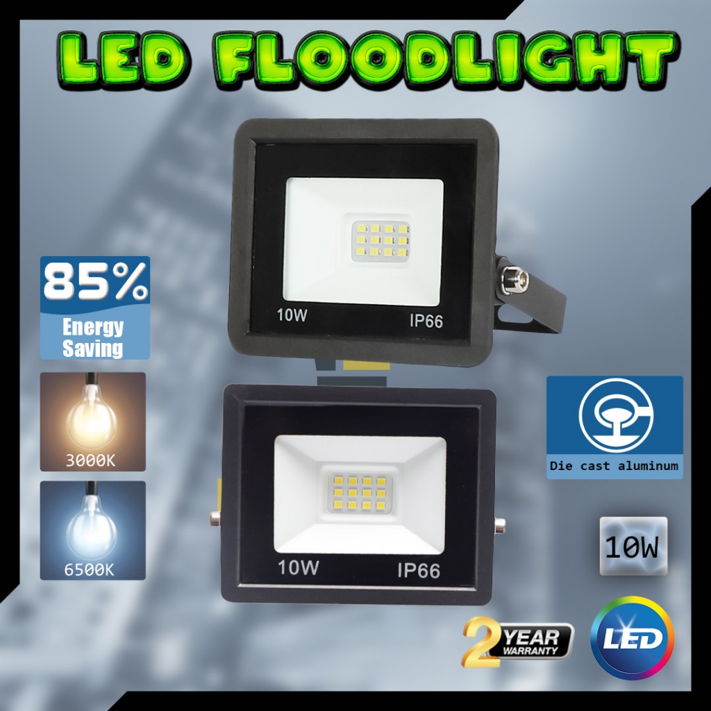[Premium] LED Spotlight Sensor Flood Light RGB Celling 10W ONLY Outdoor ...
