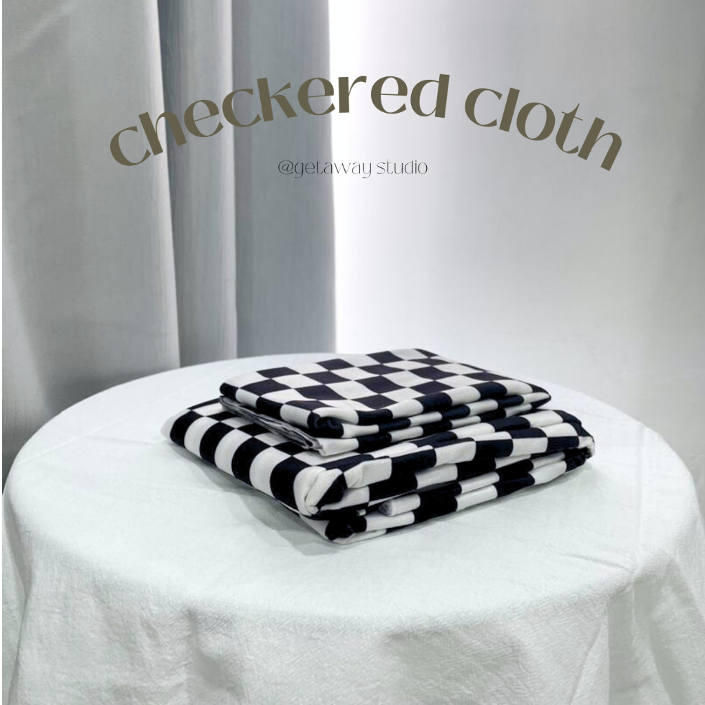 [Getaway Studio] Checkered Table Cloth B&W | Shopee Malaysia