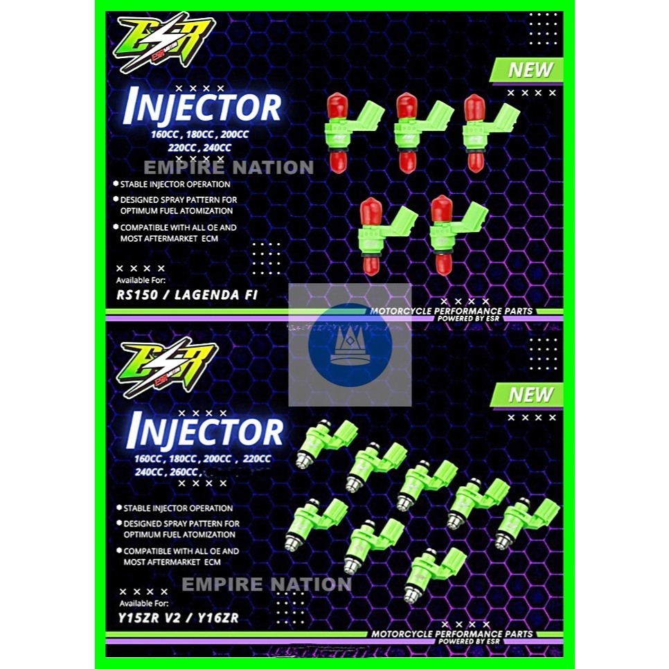 ESR Fuel Injector Y15ZR V2 New Model Y16ZR RS150 SRL115 Fi 100% ...