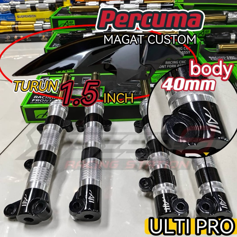 (FREE MAGAT POTONG) ULTI PRO FORK LAY AJI RACING LC135 v1-v8 Y15 Y16 ...