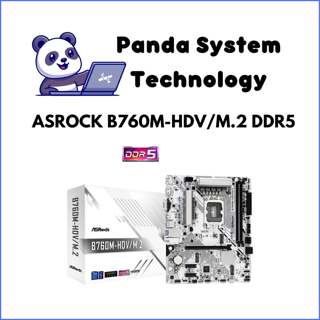 Asrock b760m hdvm 2 d5 micro atx motherboard shopee malaysia