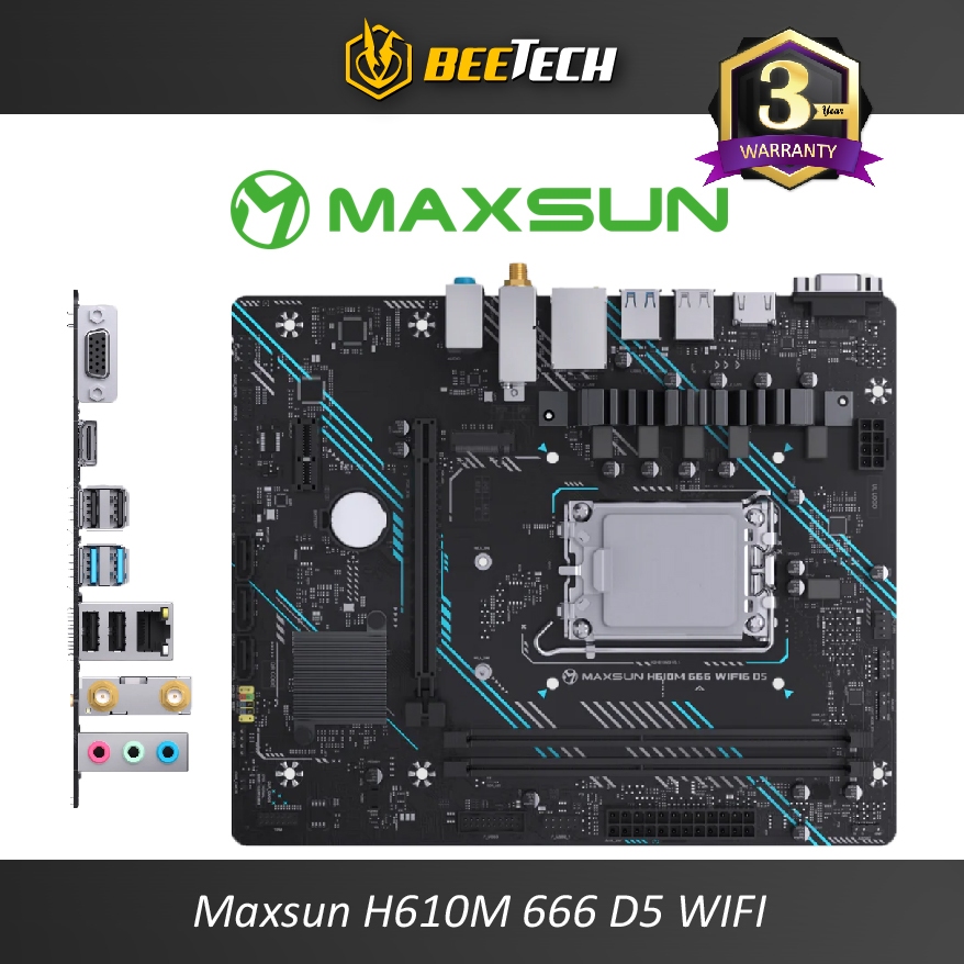 Maxsun H610M 666 DDR5 WIFI Motherboard | Shopee Malaysia