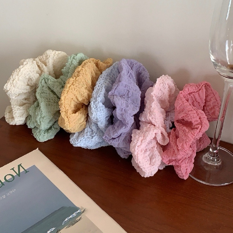 Mirae Korean Spring Pastel Colour Scrunchie Large Hair Rope Hair Tie ...