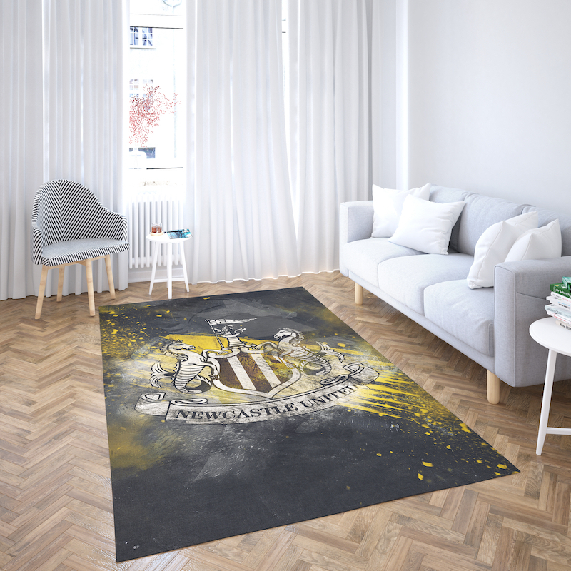 Premier League Football Team Newcastle United Club Logo Design Carpet ...