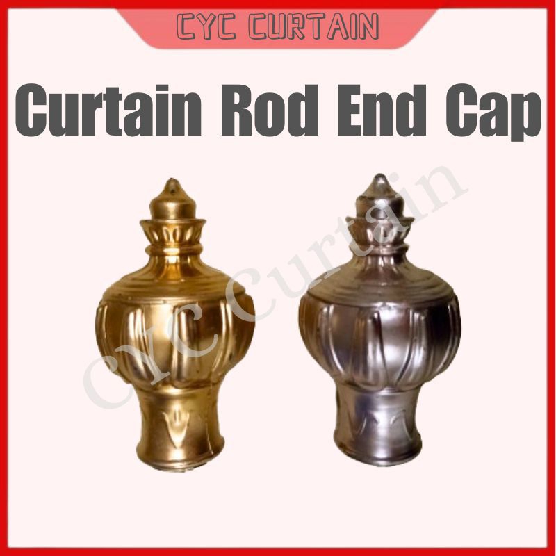 Curtain Railing Rod End Cap / Penutup Rod Langsir[28mm Hole] - 1 Pcs ...