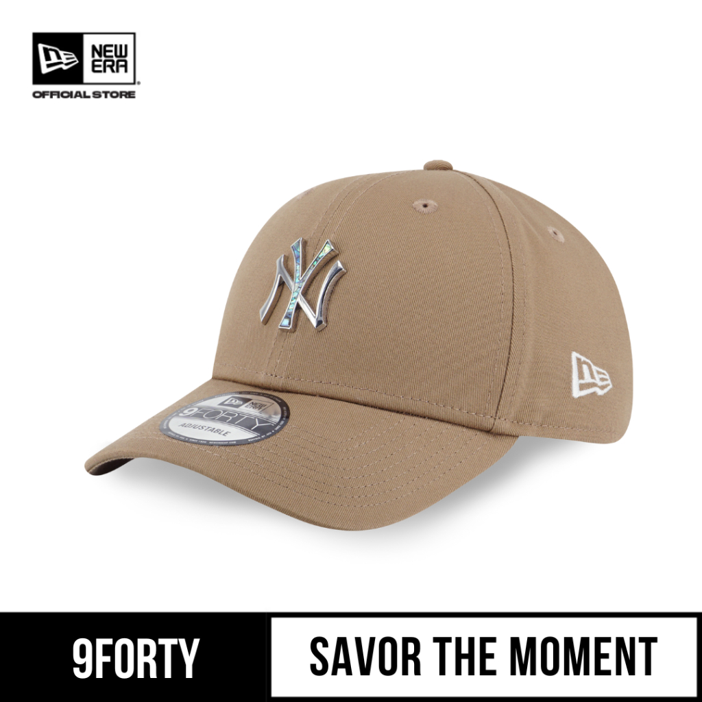 New Era 9FORTY New York Yankees Savor The Moment Glisten Glow Khaki ...