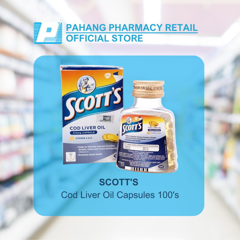 SCOTT'S Cod Liver Oil Capsules 100's | Shopee Malaysia