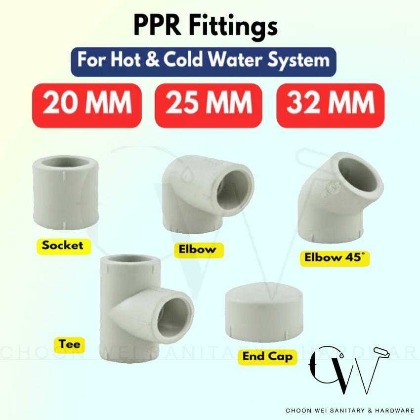 PPR Fitting /Hot & Cold Water /20MM 25MM 32MM /Socket /Elbow /Elbow 45 ...