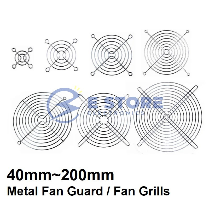 40~200mm Cooling Fan Guard Metal Grill Computer Cover Fan Grill ...