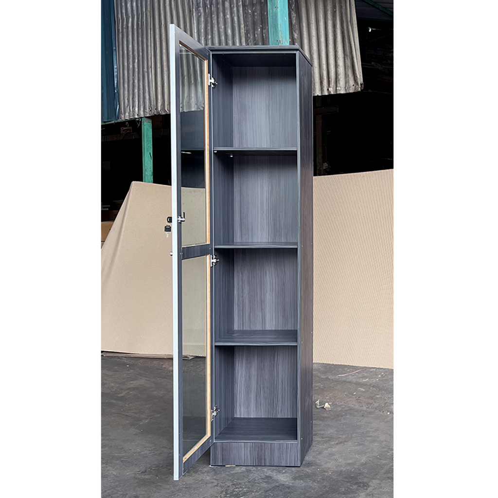 MONA Slate Black 4 Tier Rack Display Cabinet Glass Cabinet Display Rack ...