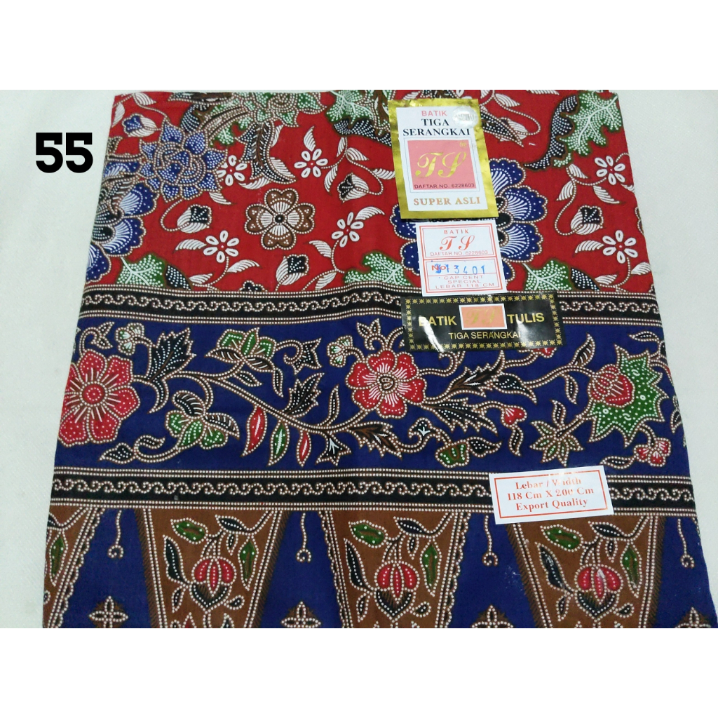 Kain Batik Tiga Serangkai Siap Jahit Super Asli Cotton Serap Air Sarung Serangkai Indo