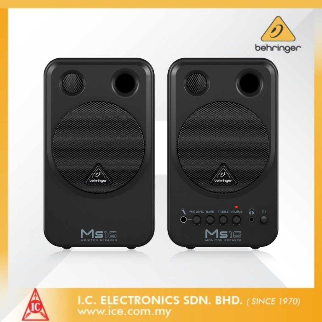 BEHRINGER MS16 High-Performance, Active 16W Personal Monitor System ...