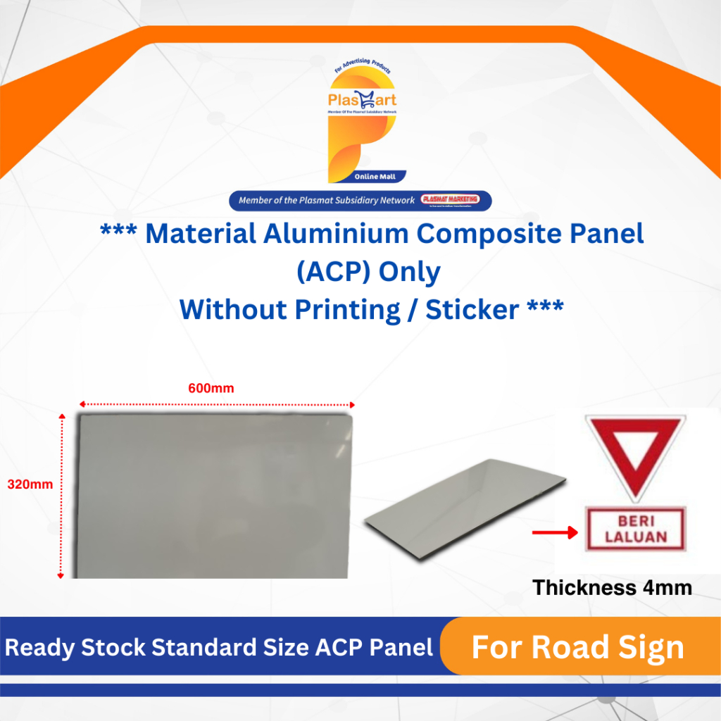 Ready Stock Standard Size ACP Panel For Road Sign - RECTANGLE (BERI ...