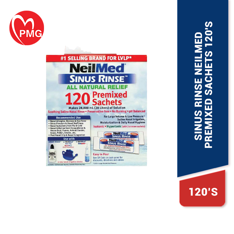 [PMG PHARMACY] Sinus Rinse Neilmed Premixed Sachets 120's / Starter Kit ...