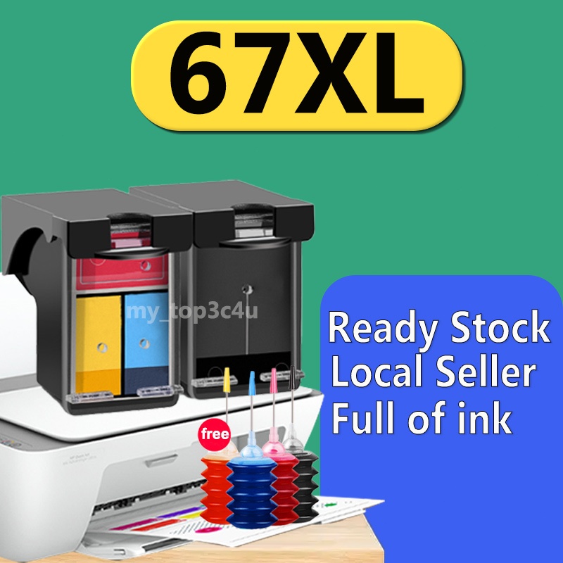 HP 67 HP 67XL HP 67XXL Ink Cartridge Black Color Refillable Ink for HP ...