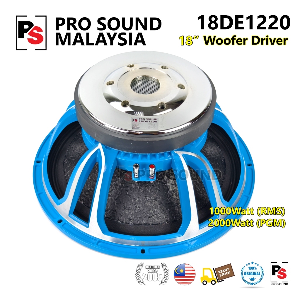 PS 18 inch 18DE1200 Limited Edition 1000Watt RMS Subwoofer Speaker ...