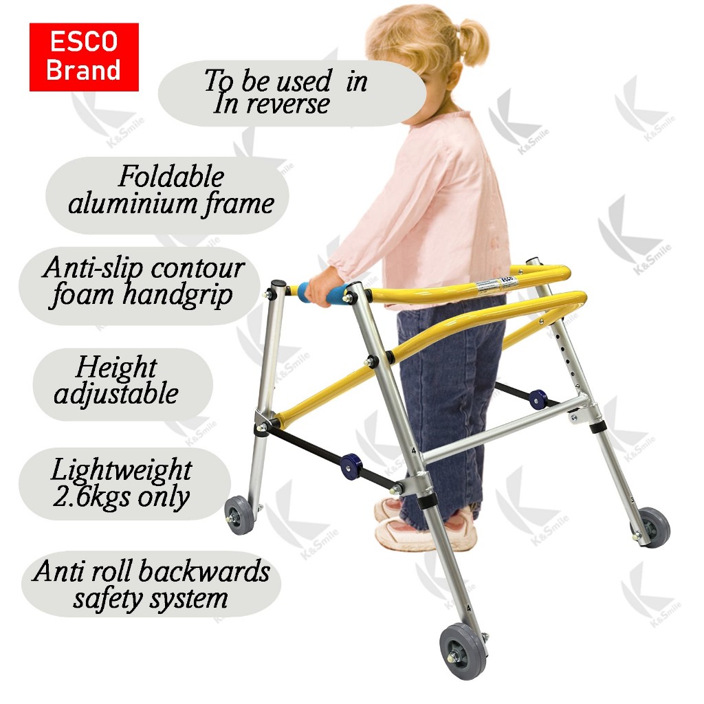 Esco Child Reverse Walker/Gait Trainer/Alat Latihan Berjalan Beroda utk ...