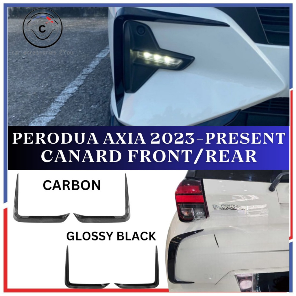 Perodua Axia 2023-Present New Front/Rear Bumper Canard Accessories ...