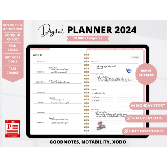 Digital Planner 2024 for Ipad, GoodNotes | Shopee Malaysia