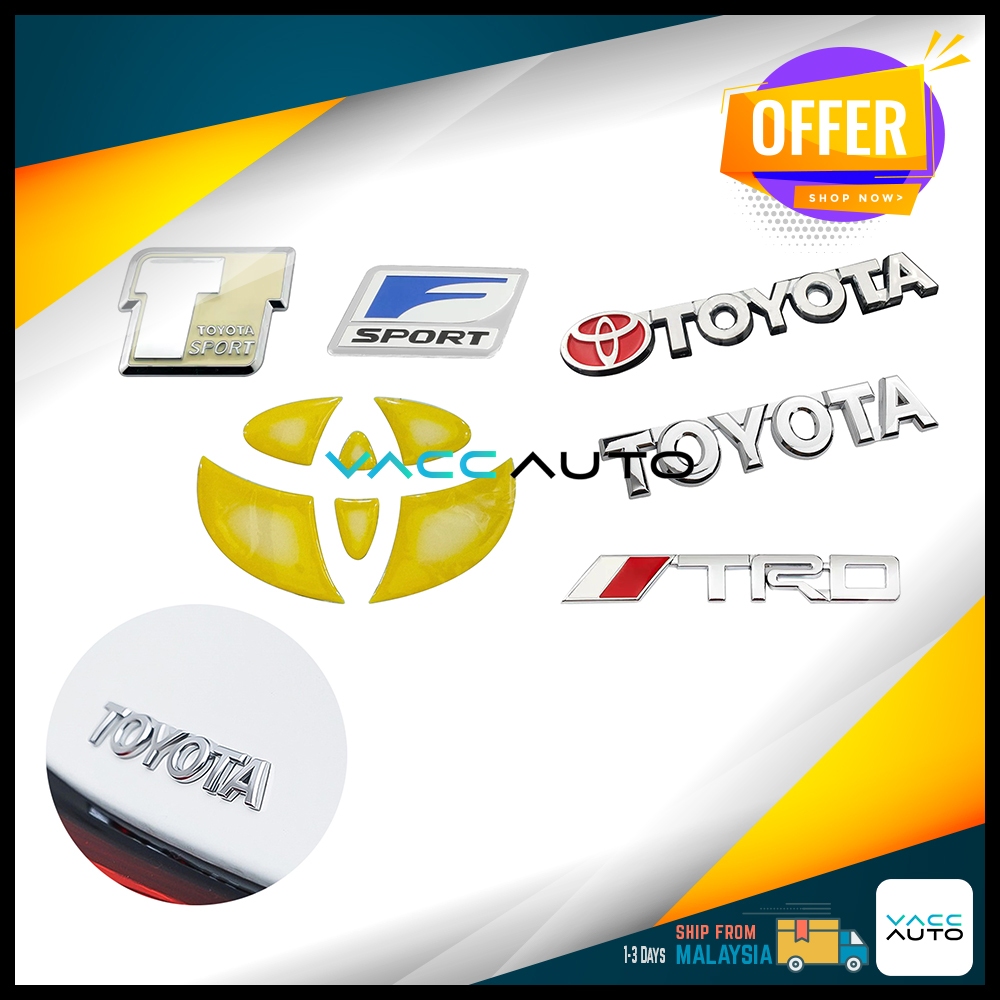 Toyota Lexus Exterior Modification Emblem Sticker Toyota Sport Logo TRD ...