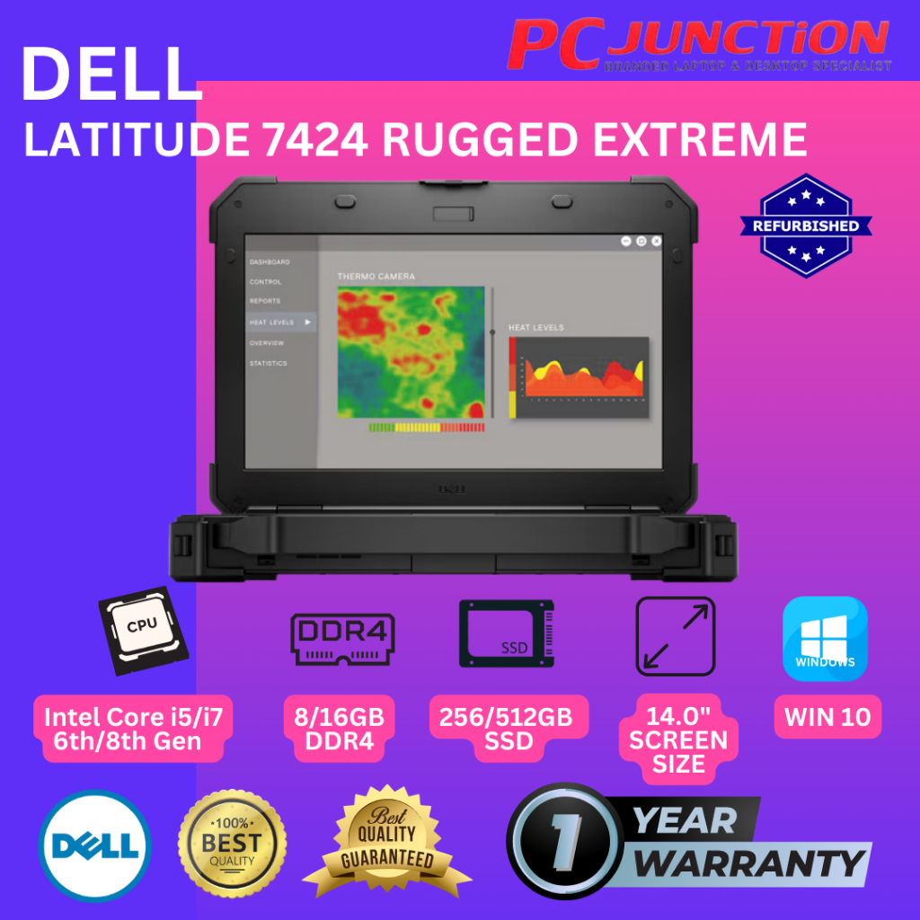 DELL LATITUDE 7424 RUGGED EXTREME INTEL CORE i5/i7 6TH GEN/8TH GEN ...