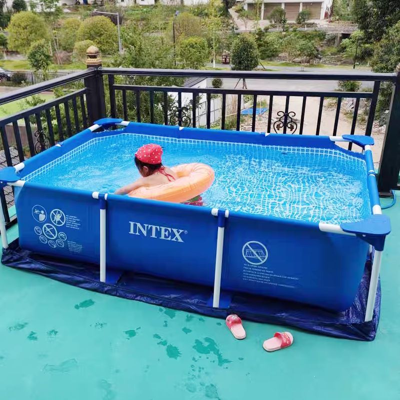INTEX Swimming Pool Children's Square Stand Swimming Pool Family Large ...