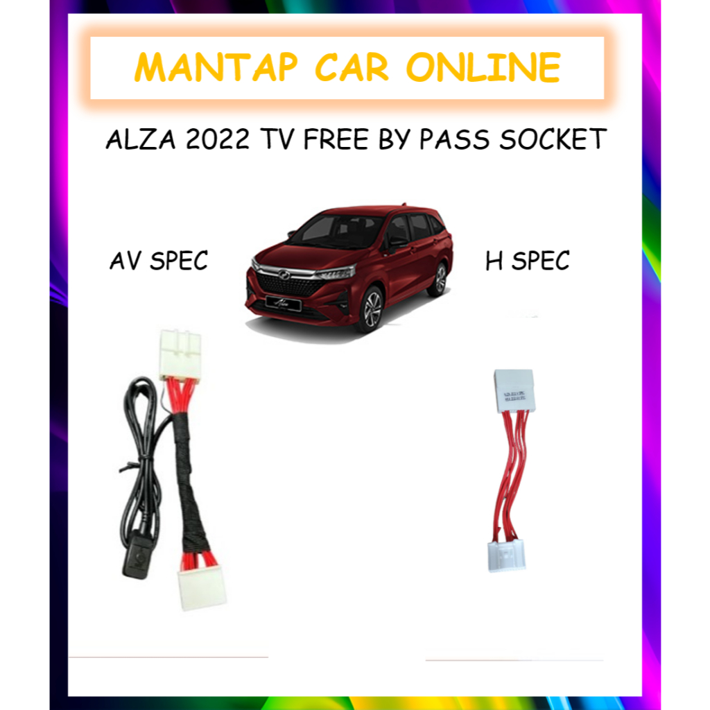 Perodua AXIA 2023 ALZA 2022 2023 H / AV SPEC Socket TV Free Bypass ...