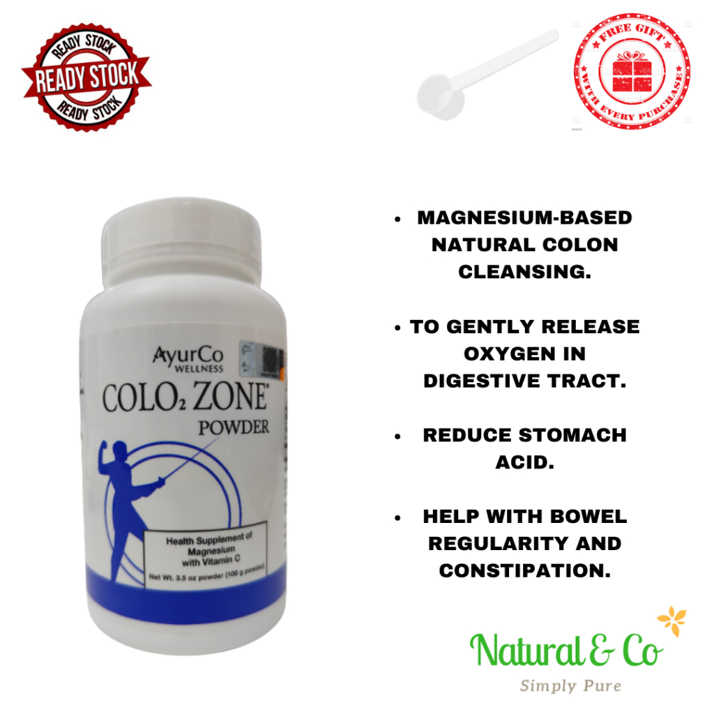Ayurco Colozone Powder (100g) Magnesium-Based Colon Cleansing. | Shopee ...