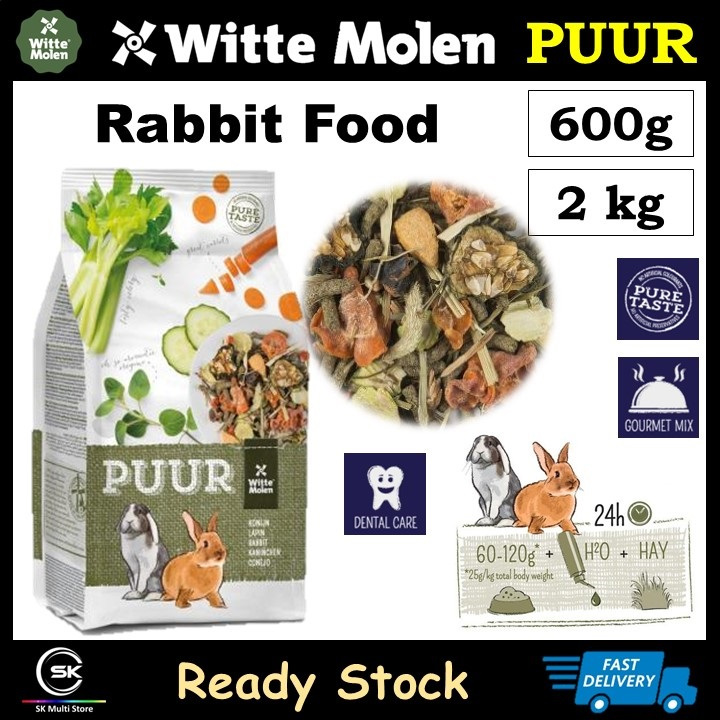 Witte Molen Puur Rabbit Food (600g/2kg) | Shopee Malaysia
