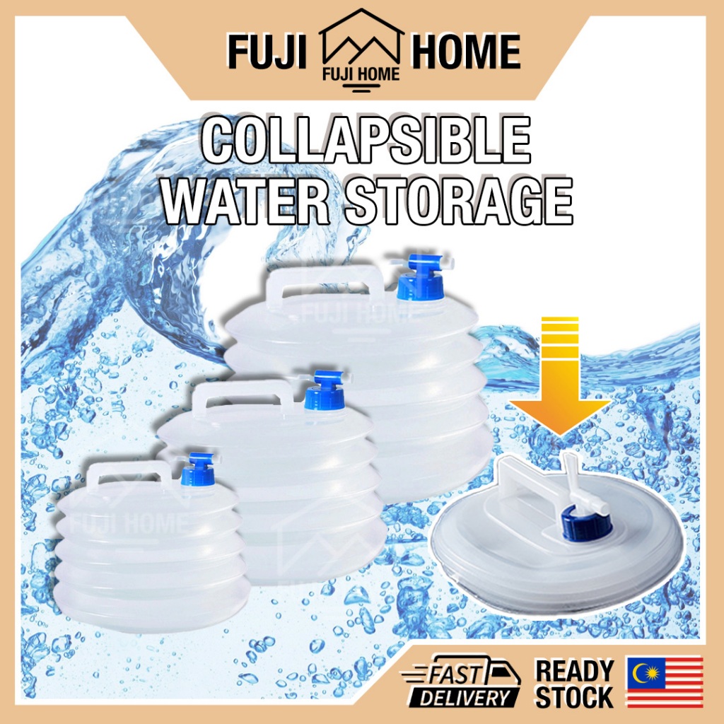 🏠READY STOCK🏠5L/10L/15L Collapsible Outdoor Water Container Foldable ...