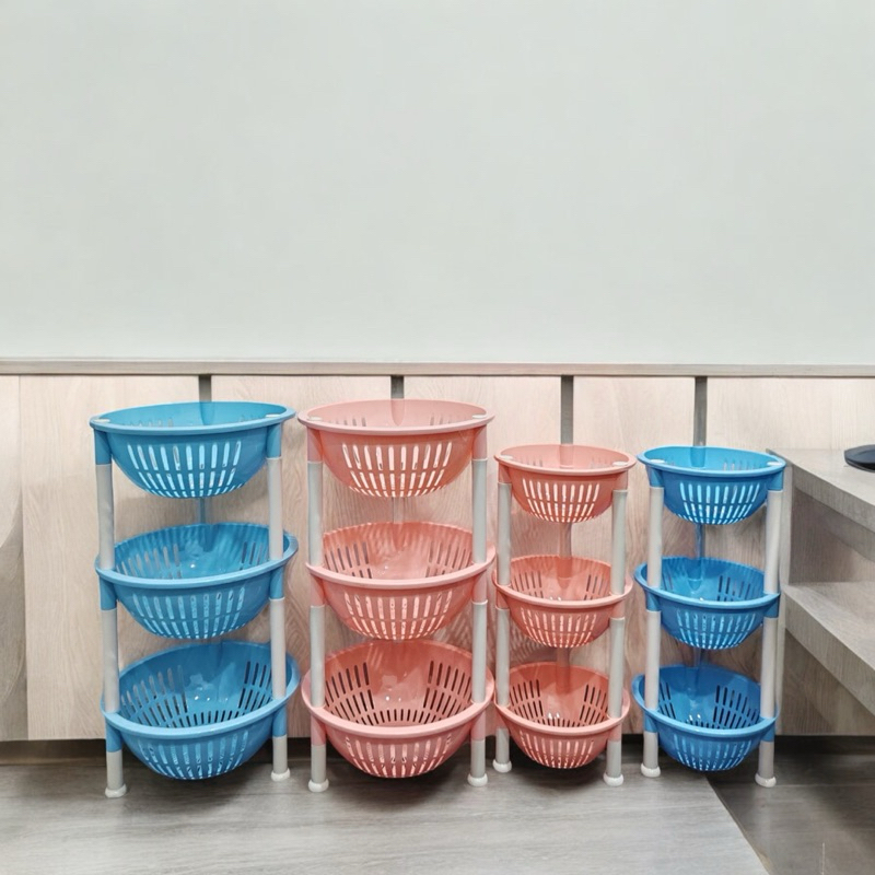 3/4 Tier Round Multipurpose Rak Big/Small Rak Barang Serbaguna/ Kitchen ...