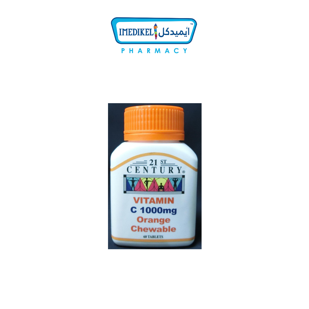 21ST CENTURY VITAMIN C 1000MG ORANGE CHEWABLE (EXP09/2024) Shopee