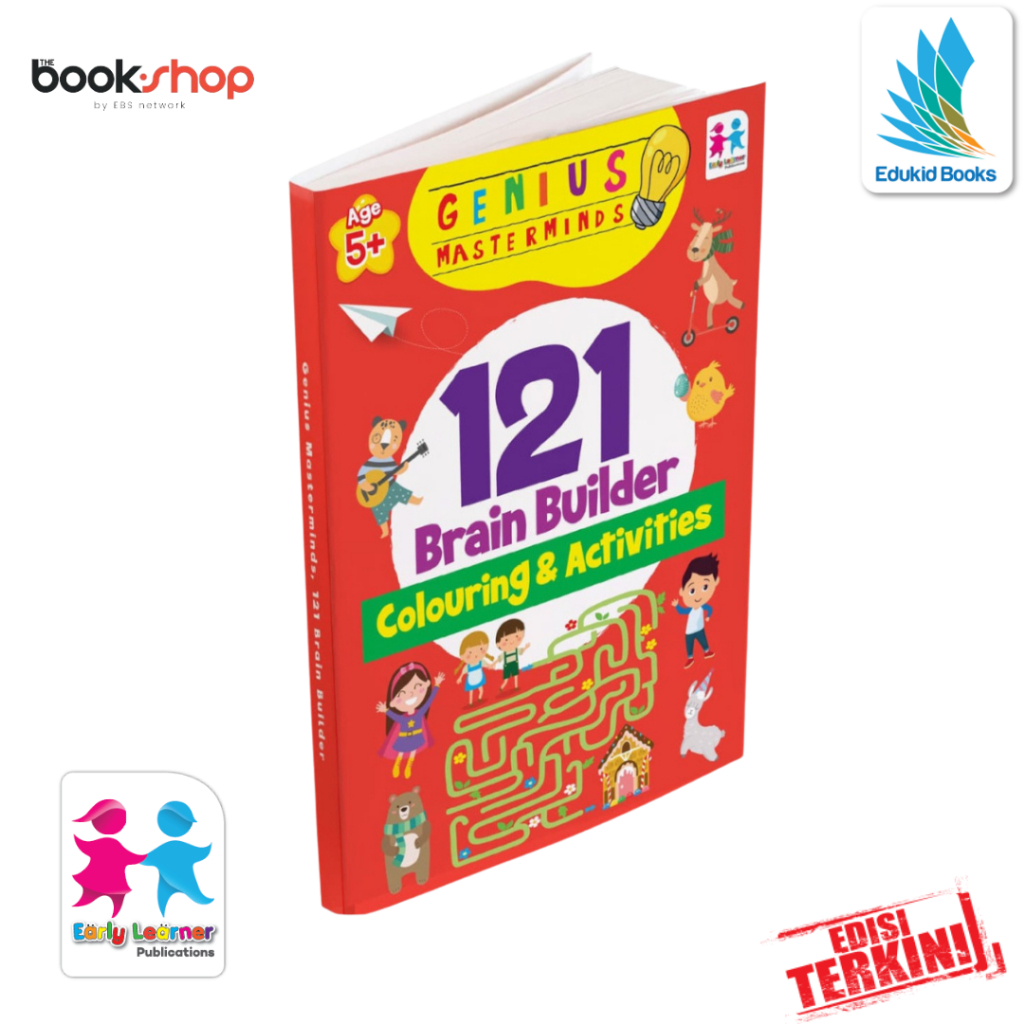Genius Masterminds 121 Brain Builder Colouring & Activities - Fun Book ...