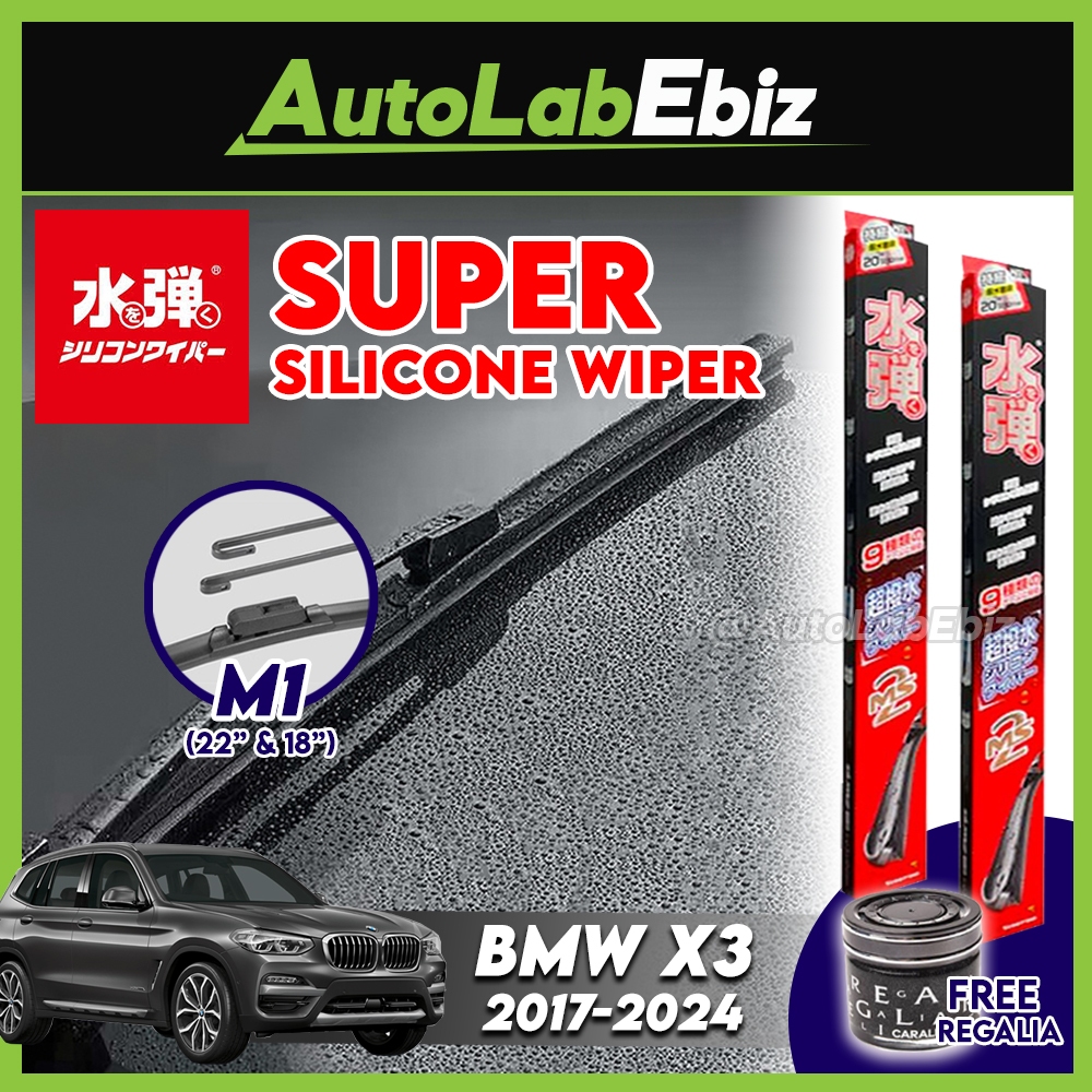 BMW X3 2017-2024 Mita Super Silicone Wiper Water Blades 22"/18" (2pcs ...