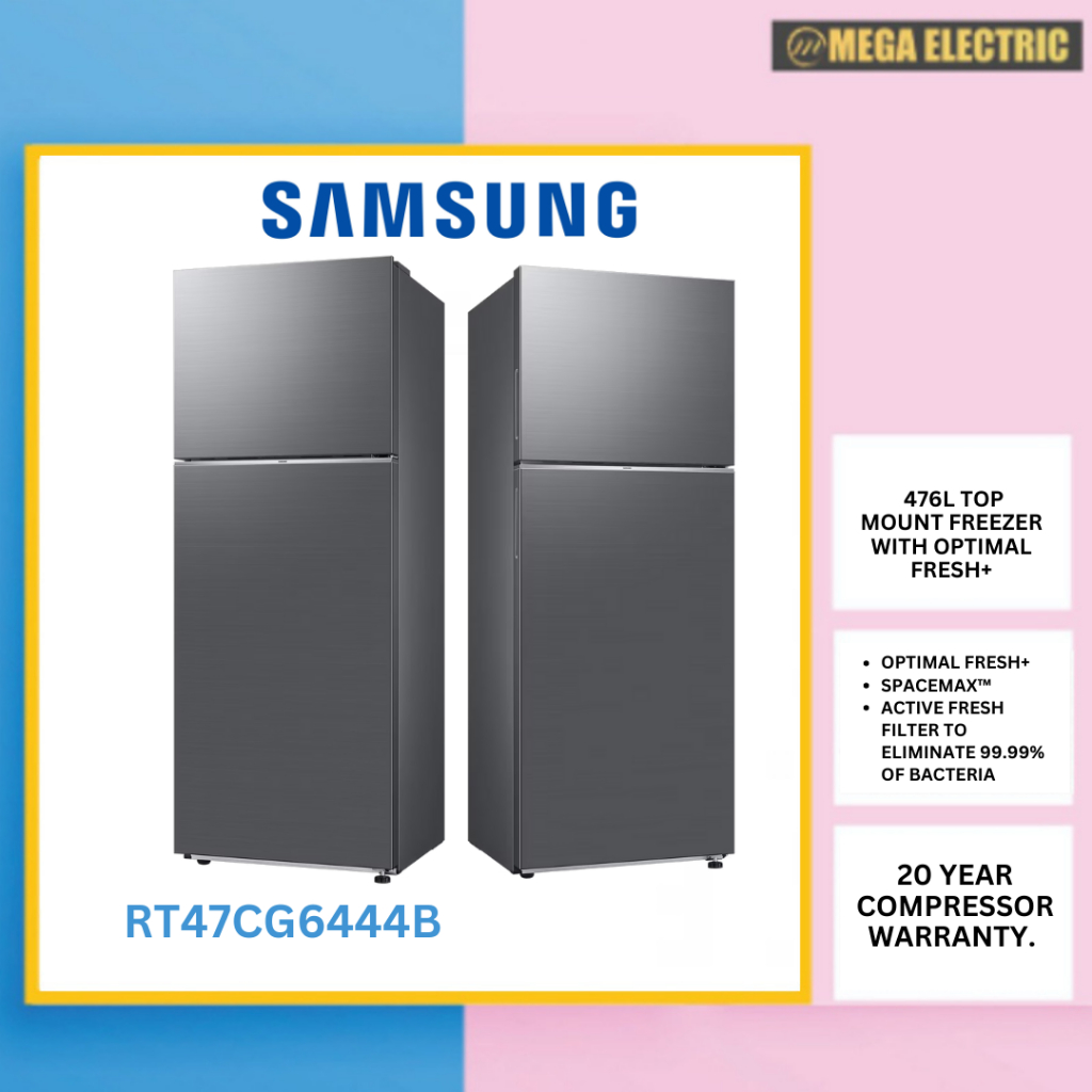 SAMSUNG 476L TOP MOUNT FREEZER (BLACK) WITH OPTIMAL FRESH+ ...