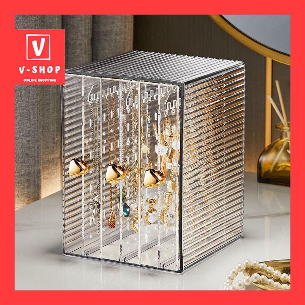 Transparent Jewelry storage box/Transparent Dustproof Earrings Display ...
