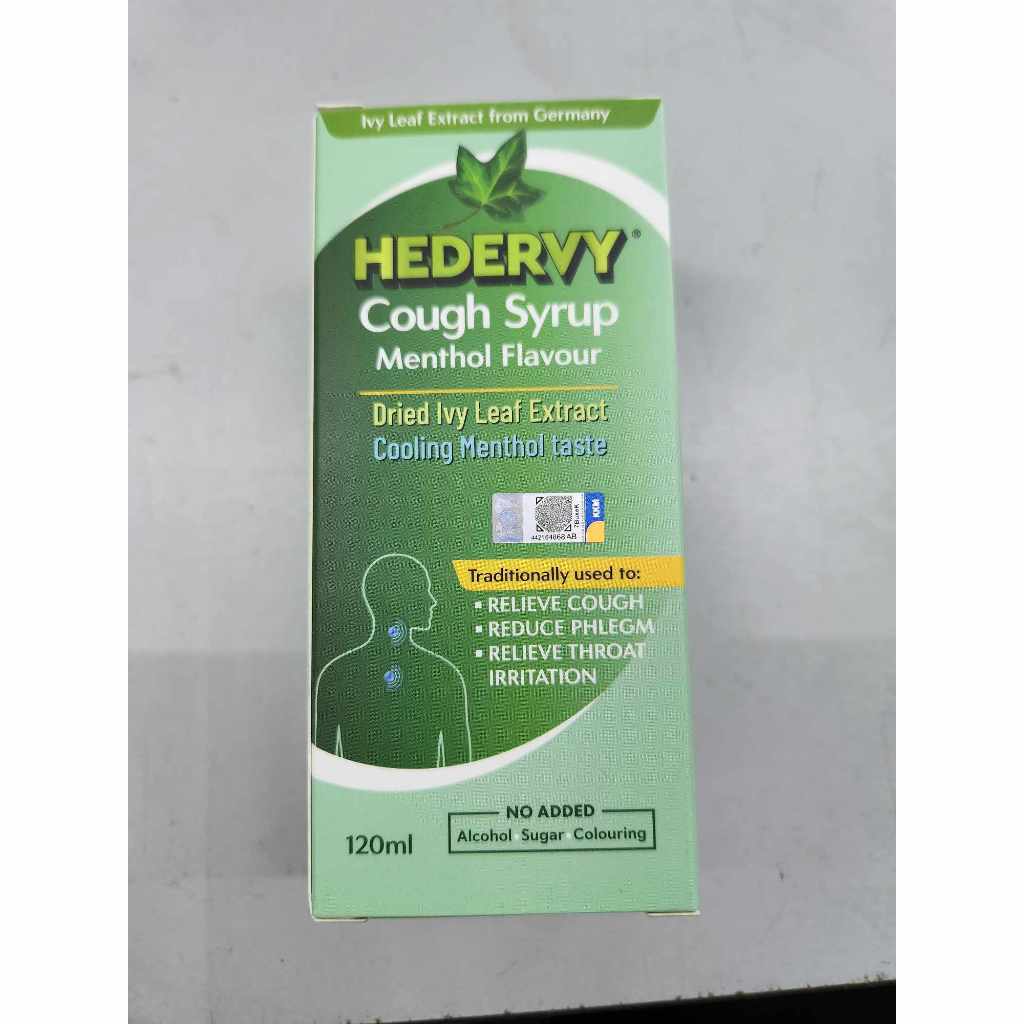 Hedervy Cough Syrup Menthol Flavour 120ml | Shopee Malaysia