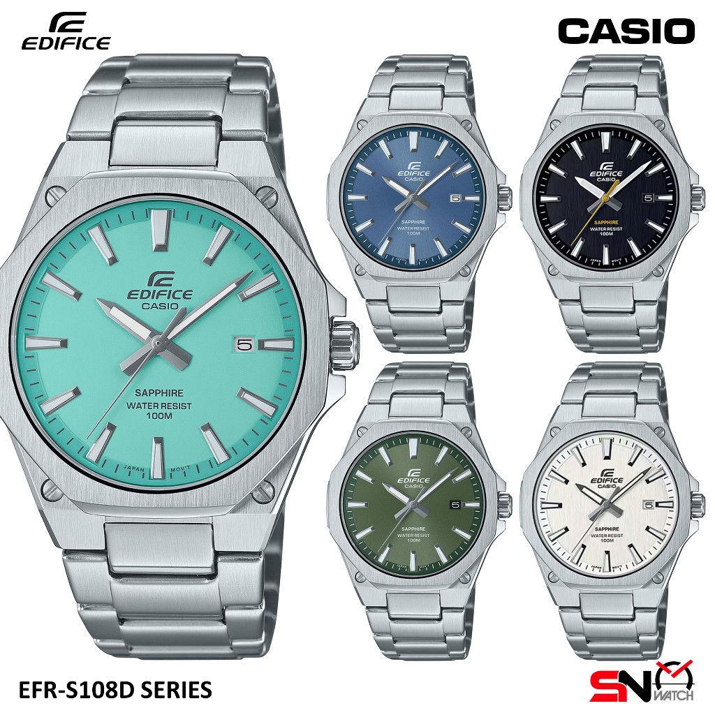 Casio Edifice Slim Series Men Watch EFR-S108D Date Display Sapphire ...