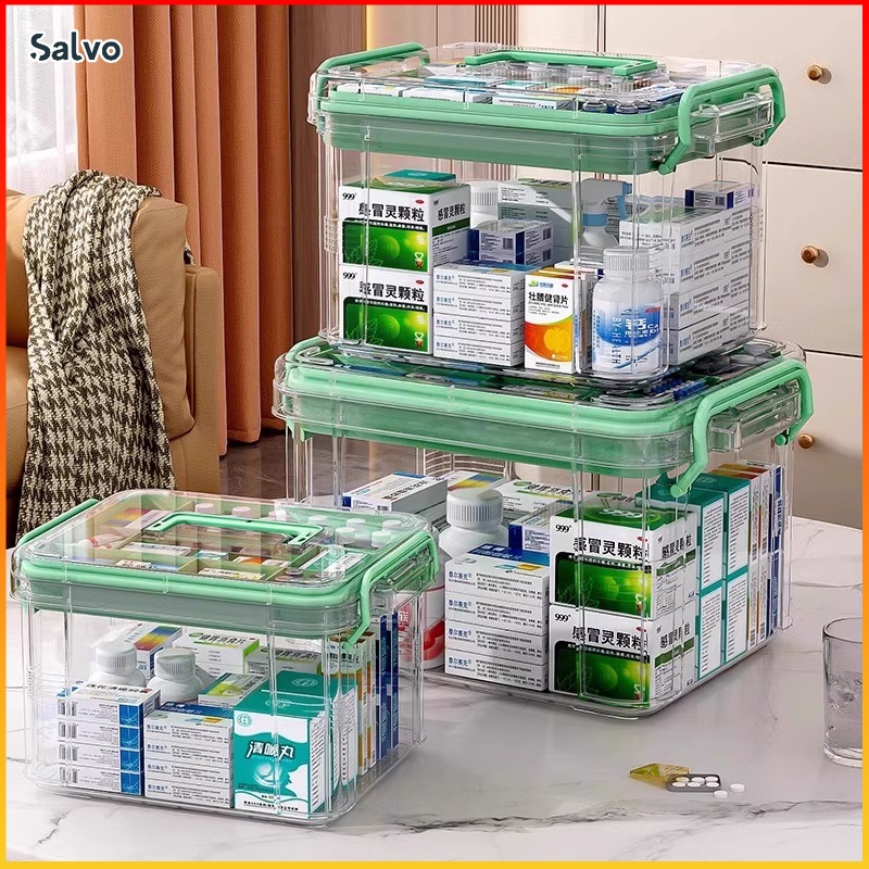 Salvo Multi-Layer Medicine Box Home First Aid Kit Large Capacity ...