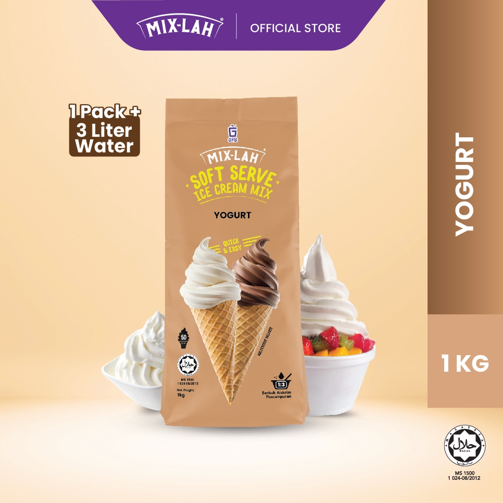 MIXLAH Yogurt Soft Serve Ice Cream Powder Mix 冰淇淋粉 (1kg) Shopee Malaysia