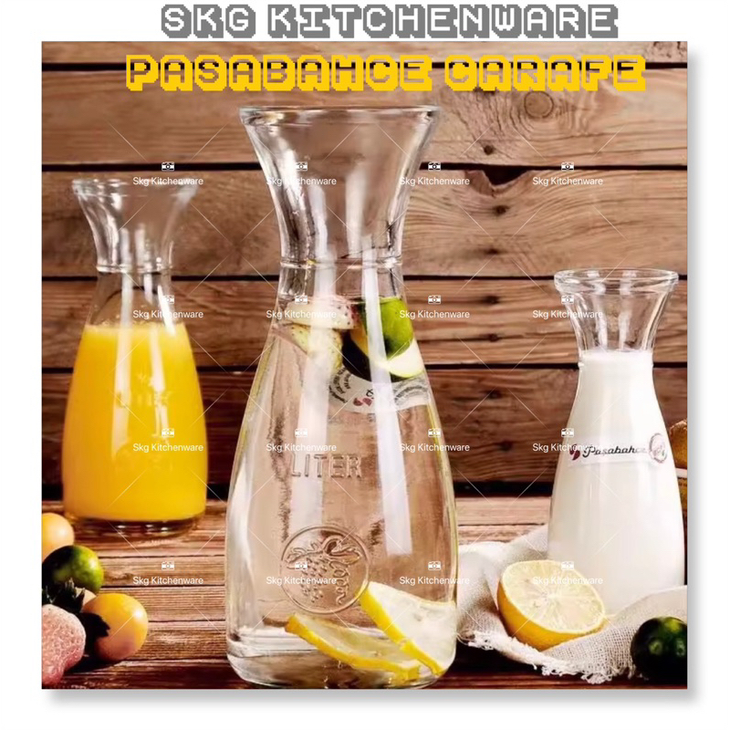 Pasabahce 801118011280113 Bacchus Glass Turkey Carafe Cold Drink 