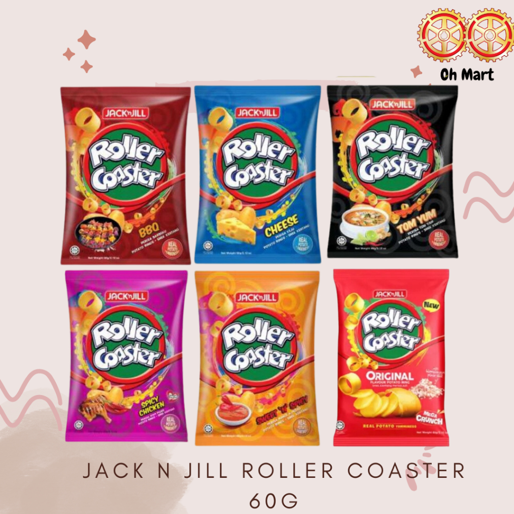 Jack n Jill Roller Coaster (Cheese/Spicy Chicken/TomYum/BBQ) 60 g ...