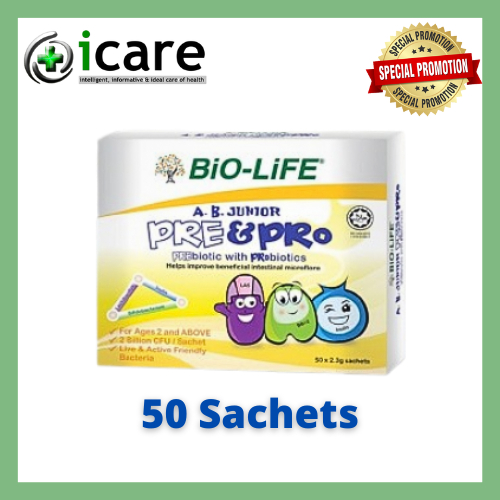 BiO-LiFE AB JUNIOR PRE & PRO POWDER 50'S ( EXP DATE: 08/2025 ) | Shopee ...