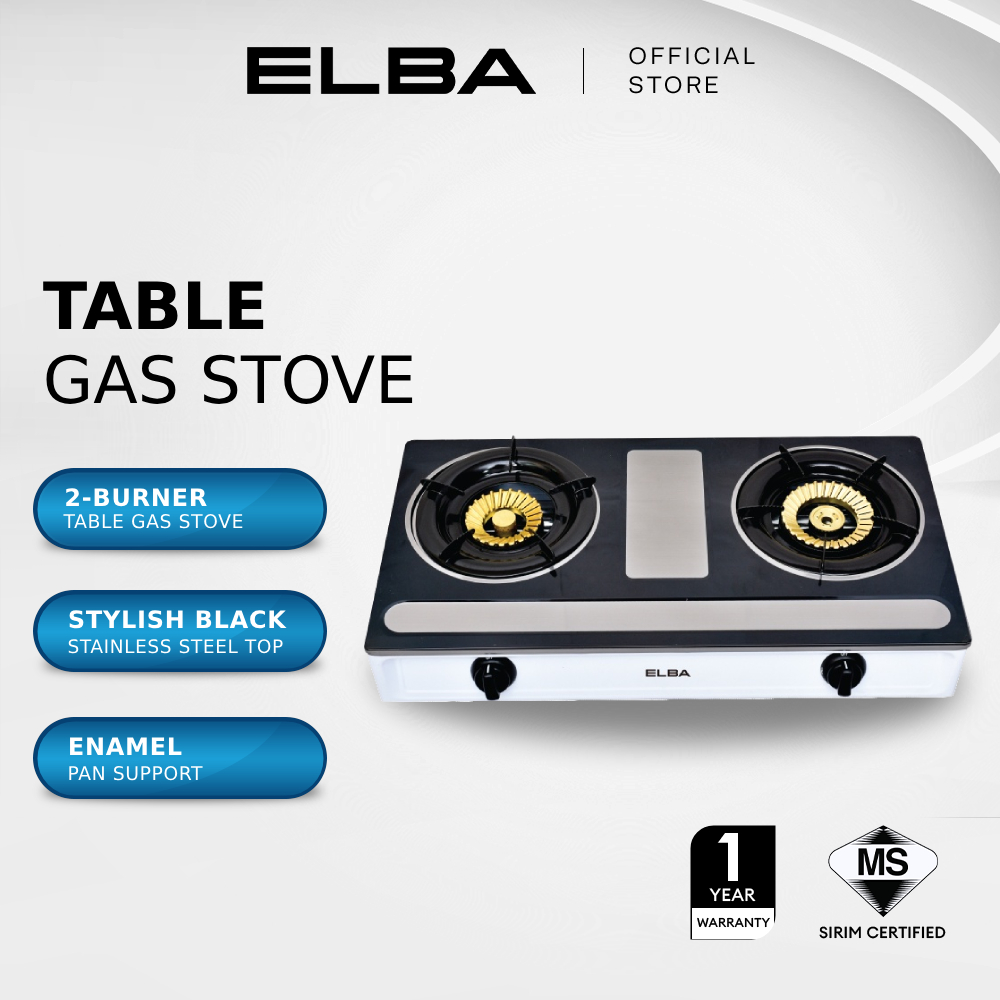 ELBA Table Gas Stove EGS-M6992(SS) - Automatic Piezo Ignition - (100mm ...
