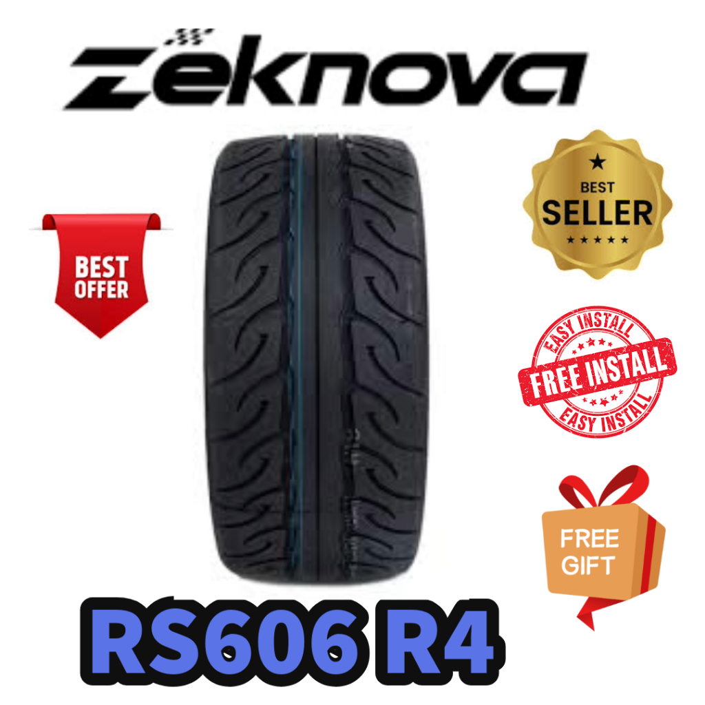 225/40/18 TW240 ZEKNOVA RS606 R4 SEMI SLICK TAYAR PTSTYRE (INSTALLATION ...