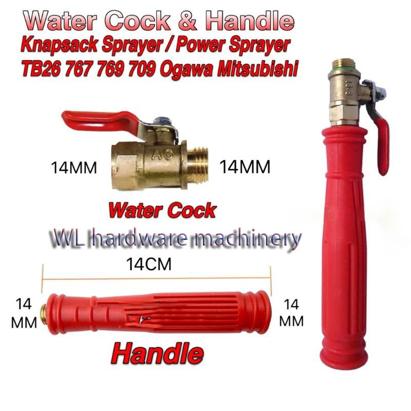 Spray Handle Ball Valve Knapsack Sprayer Mitsubishi TU26 TB26 Pemegang ...