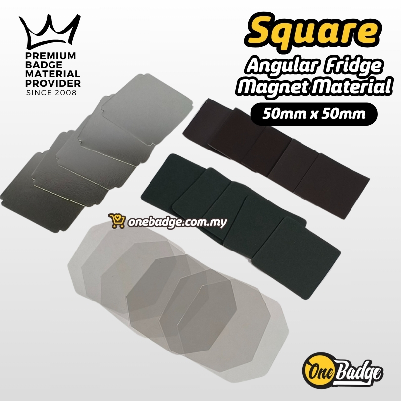 Square Angular Fridge Magnet Material 50mm x 50mm (100pcs) | Square ...