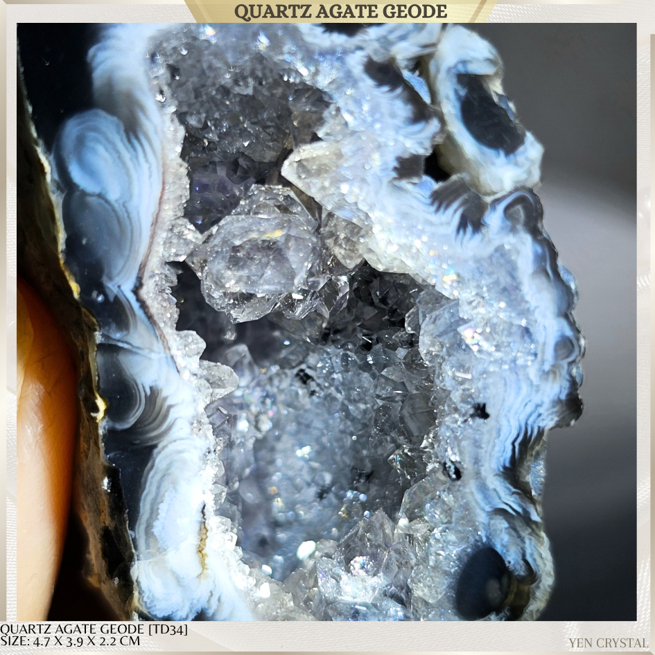OCHO AGATE GEODE WITH QUARTZ [TD34] *PREMIUM GRADE*MEXICO- Powerful ...